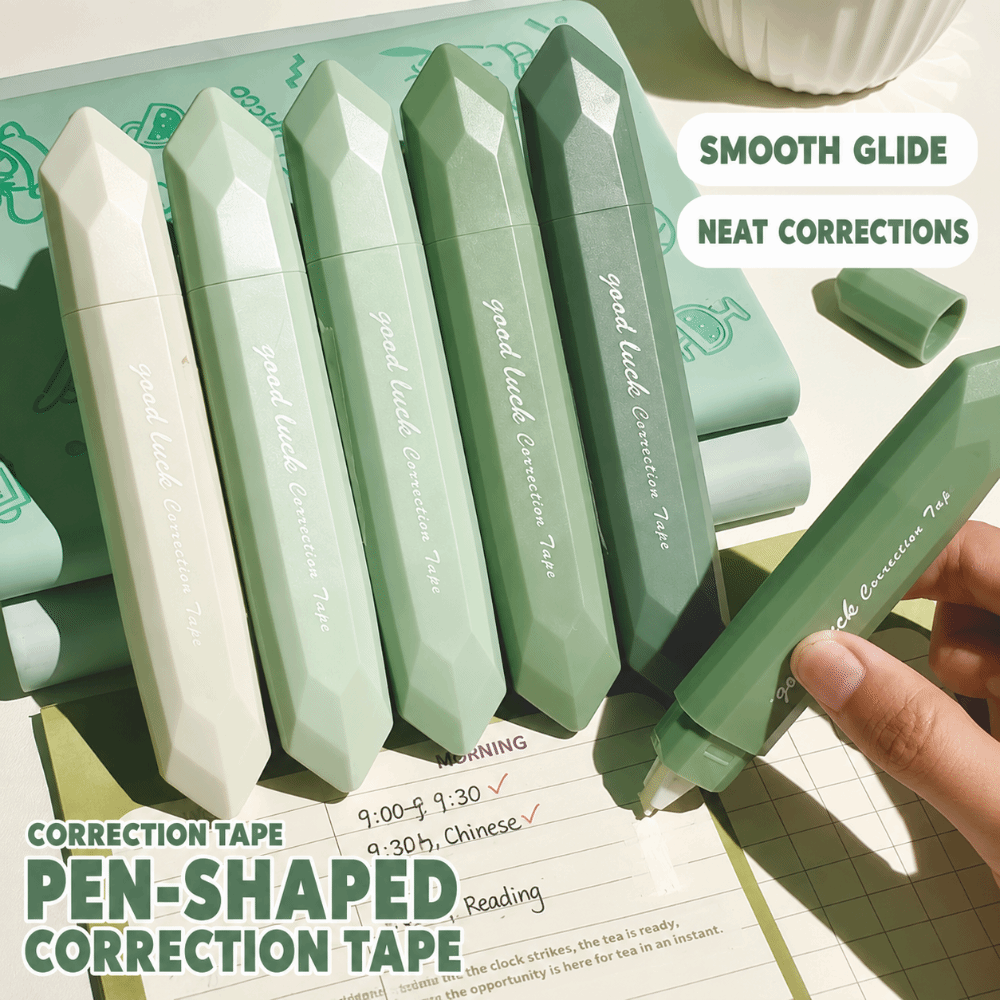 Correction Tape Roller - 5個入りオリジナルペーパーカラー修正テープ ペン型 破れにくい修正ローラー 修正フィルムテープを使用してスムーズに修正 ギフト