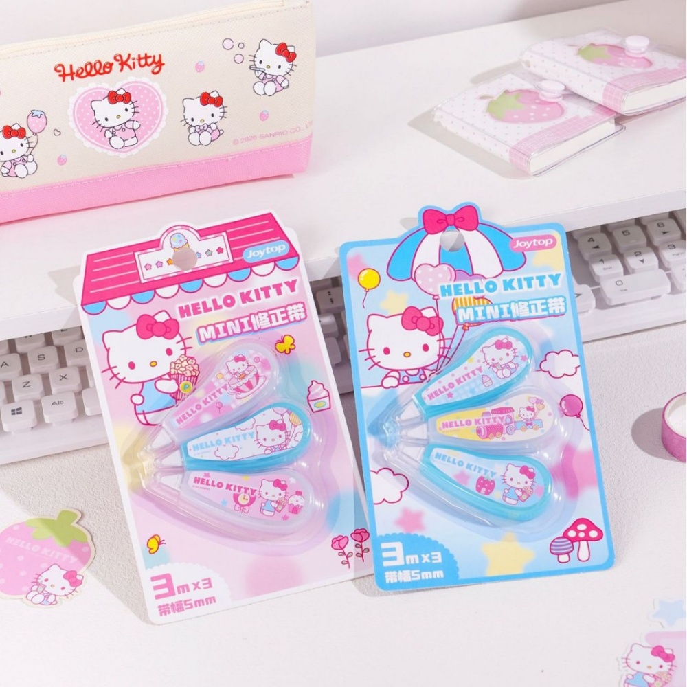 Correction Tape Roller - 本物のハローキティ修正テープ サンリオ カワイイ ホワイトアウトローラー 5mm 30m/3m