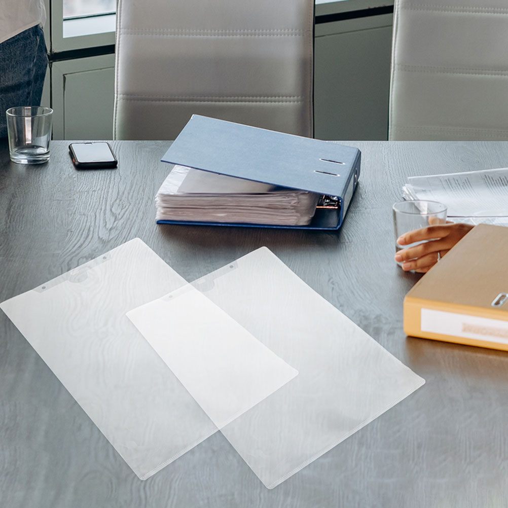 File Folder Hanging - 24個入り 透明PPプラスチック製ファイルフォルダースリーブ 吊り下げ式書類オーガナイザー オフィス・学習用書類保管用 ポータブル透明ファイル