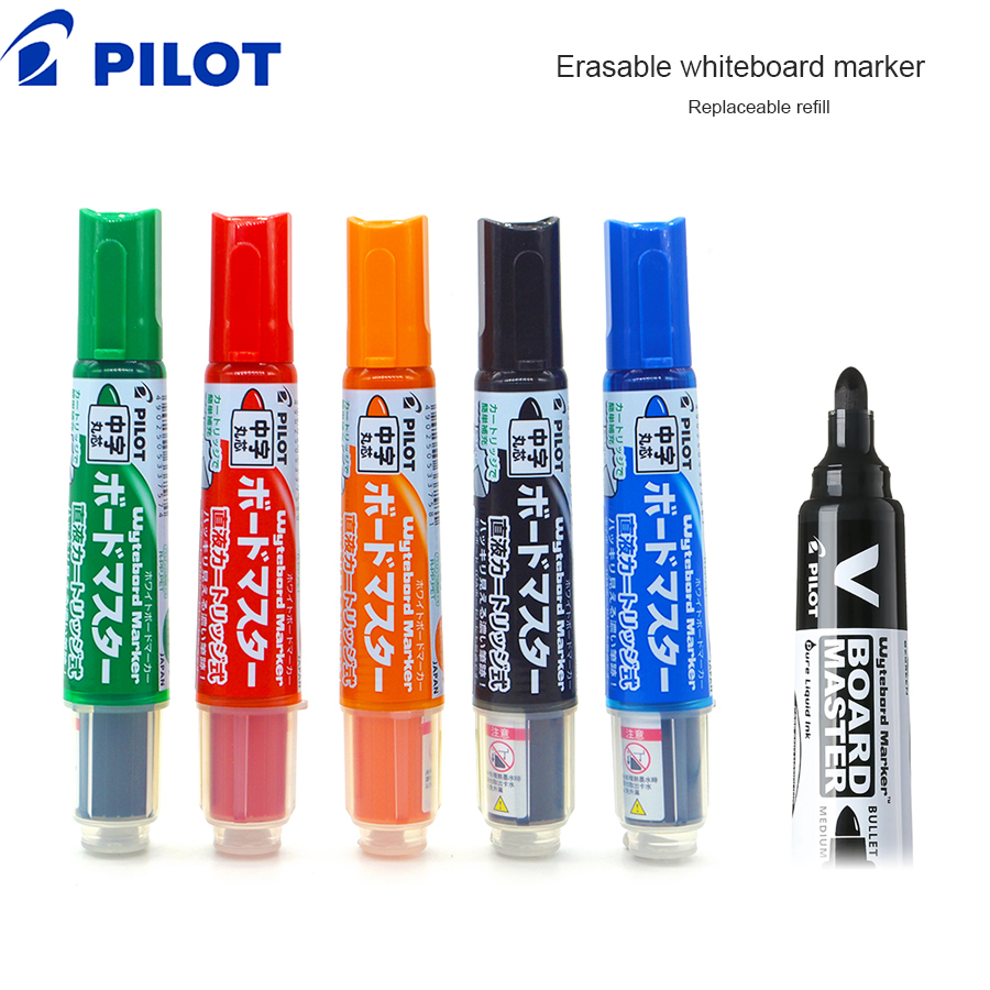 Whiteboard Marker Set - 液体消去可能なホワイトボードペン,直接液体マーカー,大容量,インク,学校,オフィス,クラス,日本製,WBMAVBM-M