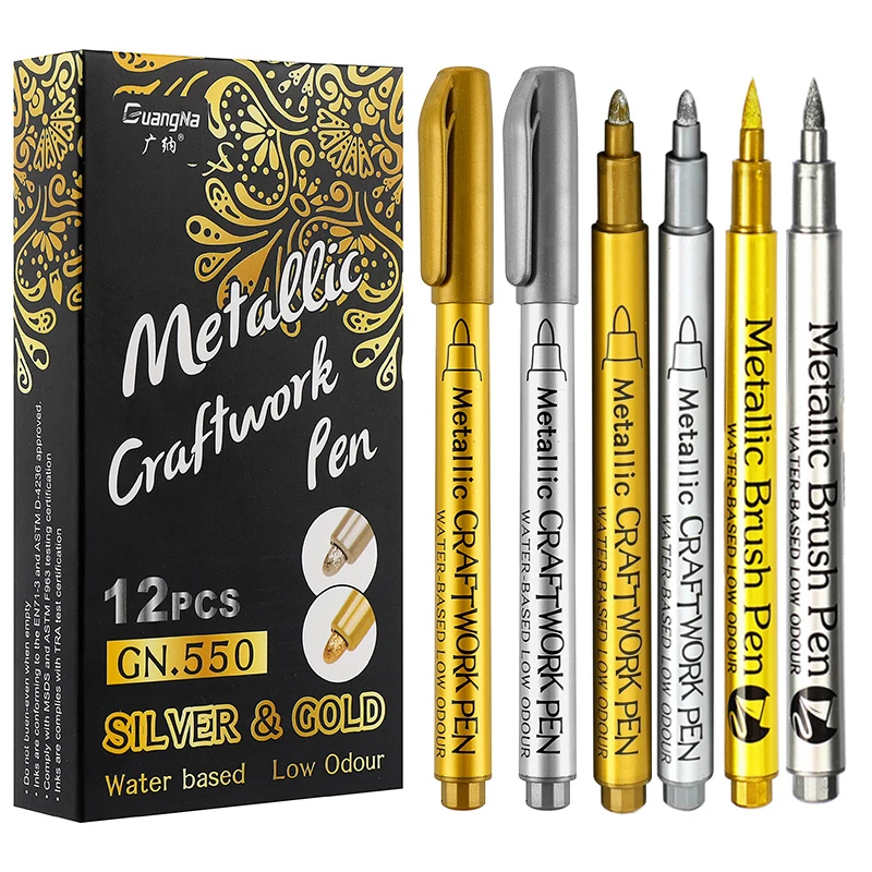 金属製のペンのセット,黒と白の色のマーカーのセット,ミディア - Whiteboard Marker Set のレビューと価格