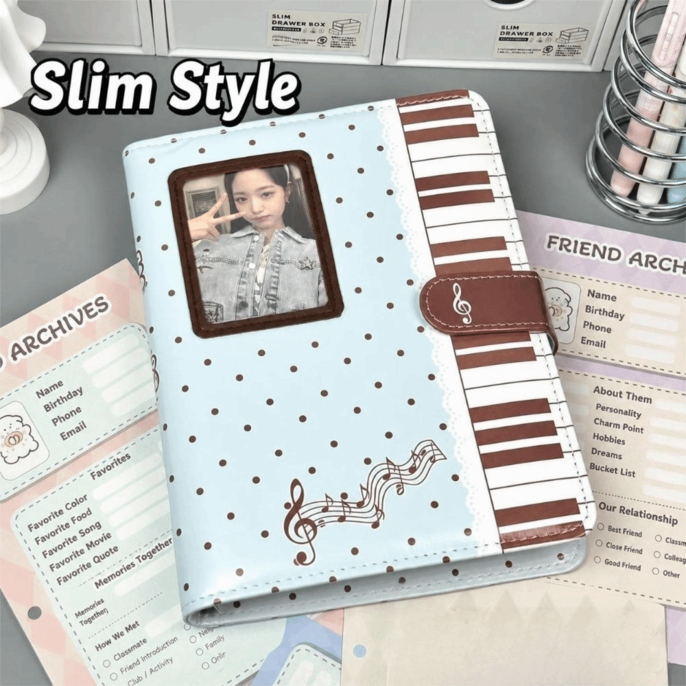 ポルカドットピアノバインダーノートブック A5 ルーズリーフ - Notebook Dotted A5 のレビューと価格
