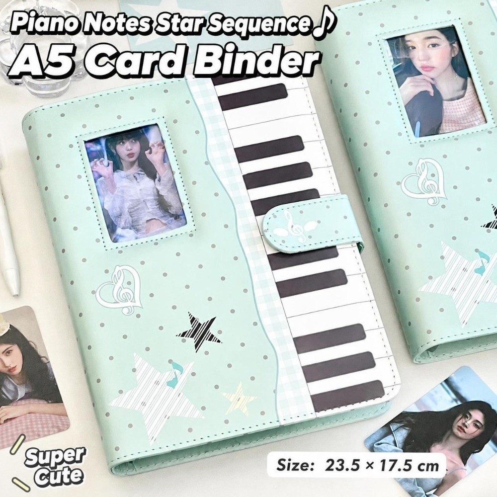 ポルカドットピアノバインダーノートブック A5 ルーズリーフ - Notebook Dotted A5 のレビューと価格