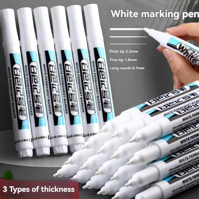 1-20 個ロングヘッド白インク永久マーカーペンセット 45 - Whiteboard Marker Set のレビューと価格