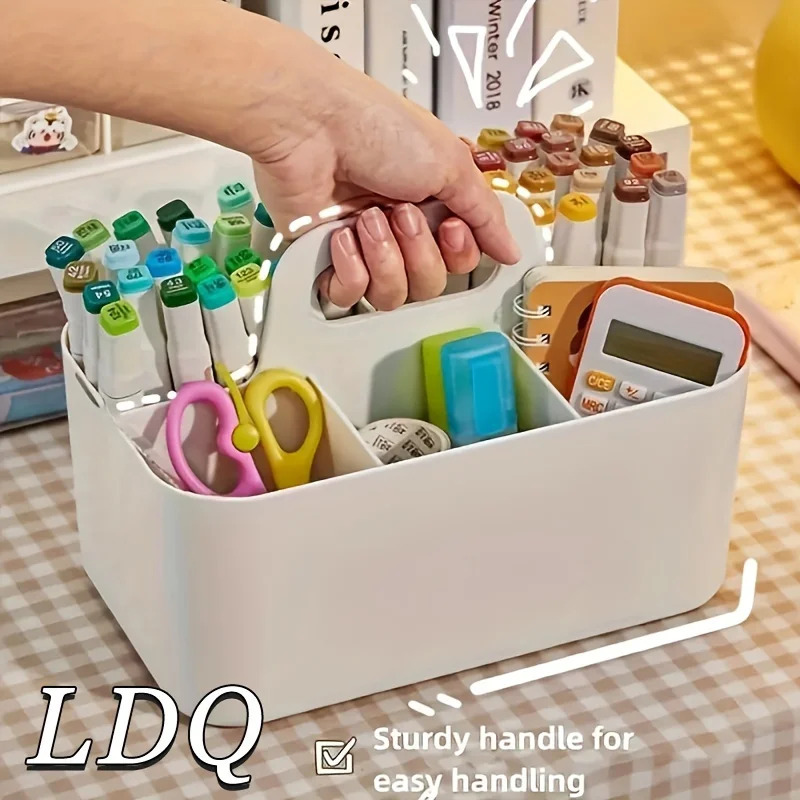ポータブル5コンパートメント収納バスケット - ハンドル付き - Ideal Stationery & Office Supply のレビューと価格