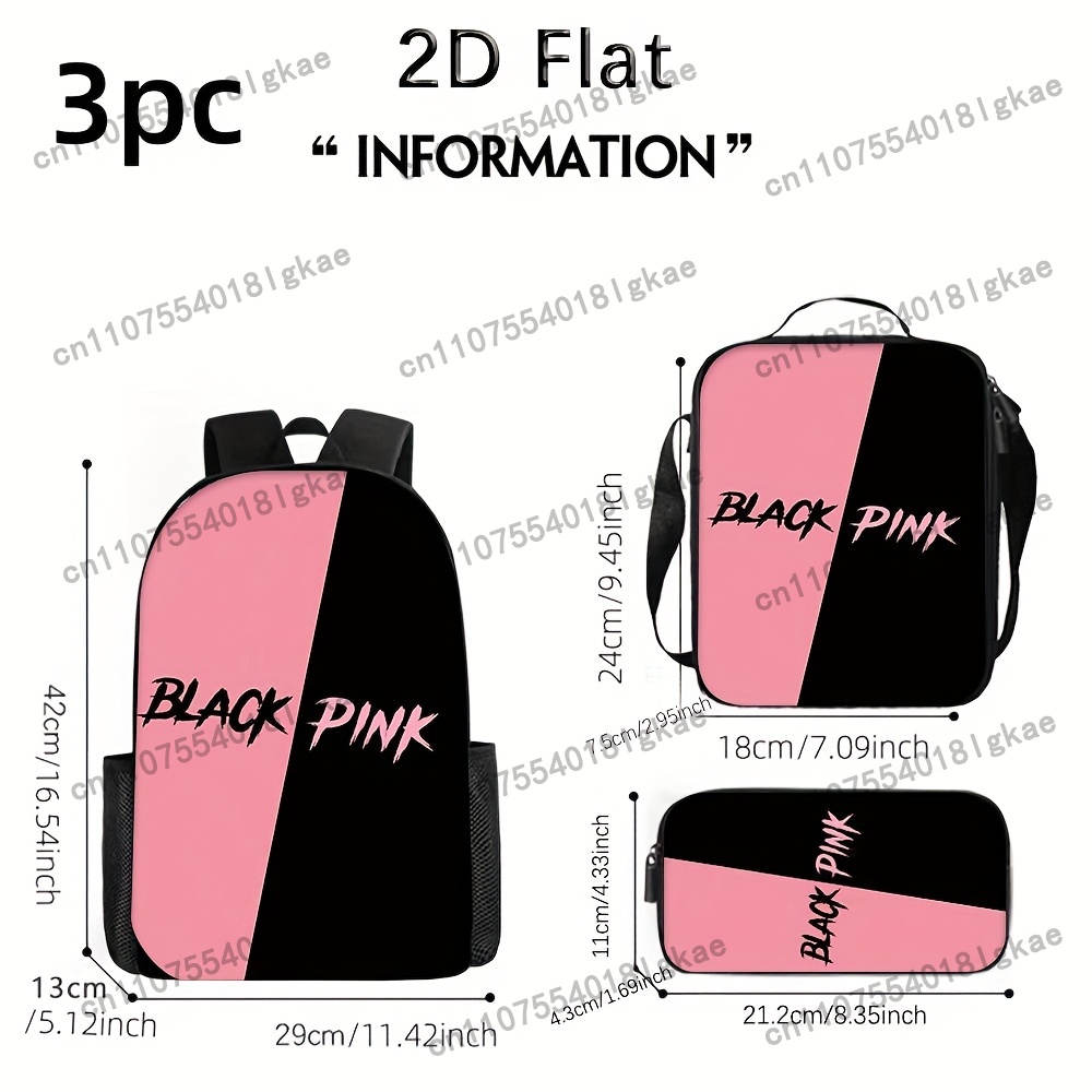3点セットのサマー必須KPOPバックパックセットには、大容量 - Pencil Case Large のレビューと価格