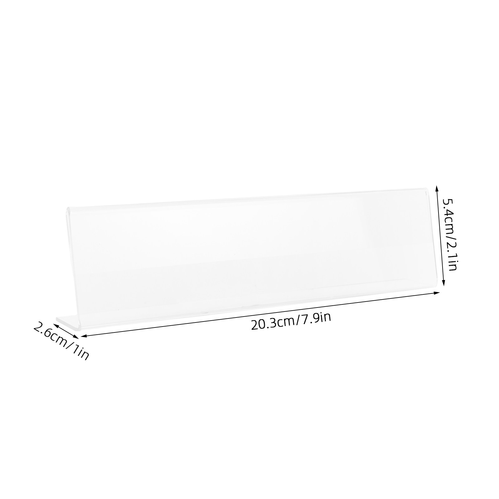 6個入り デスク用ネームプレート アクリル製 透明スタンド  - Desk Name Plate のレビューと価格