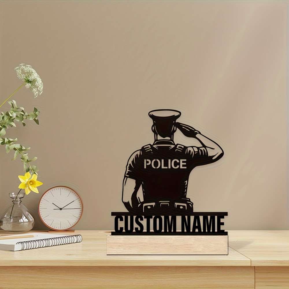 パーソナライズされた金属製警察バッジ、カスタムネームデスクネ - Desk Name Plate のレビューと価格