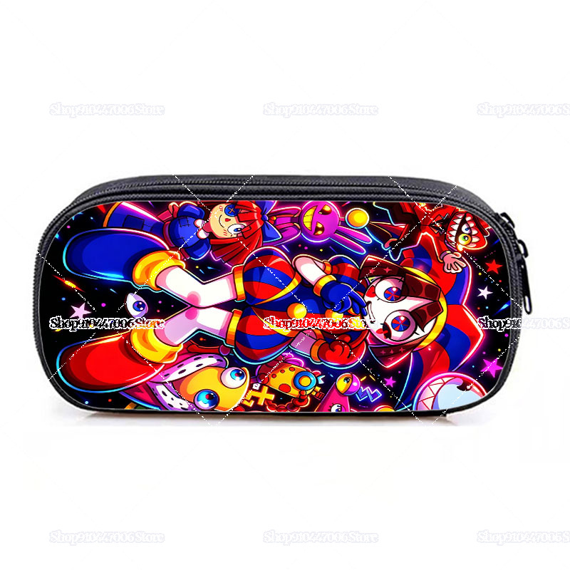 漫画アニメアメージングサーカスパターンプリントペンバッグポム - Pencil Case Large のレビューと価格