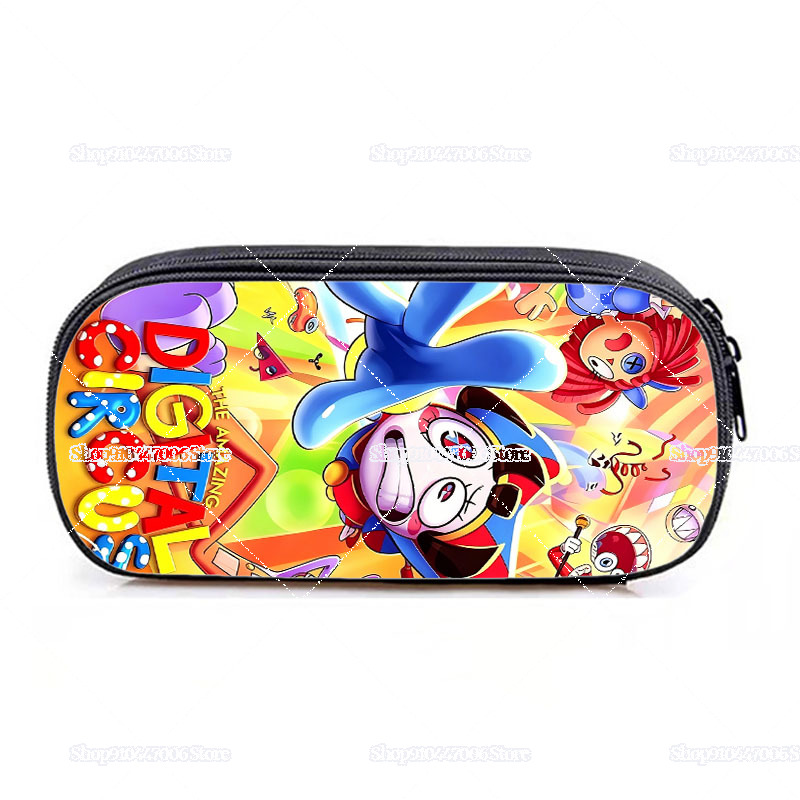 漫画アニメアメージングサーカスパターンプリントペンバッグポム - Pencil Case Large のレビューと価格