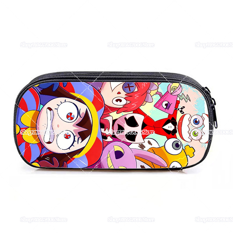 漫画アニメアメージングサーカスパターンプリントペンバッグポム - Pencil Case Large のレビューと価格
