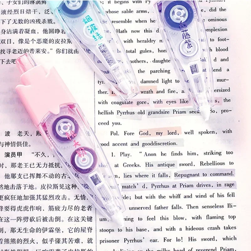通気性のある蛍光テープライター,キャンディーカラー,装飾文字 - Correction Tape Roller のレビューと価格