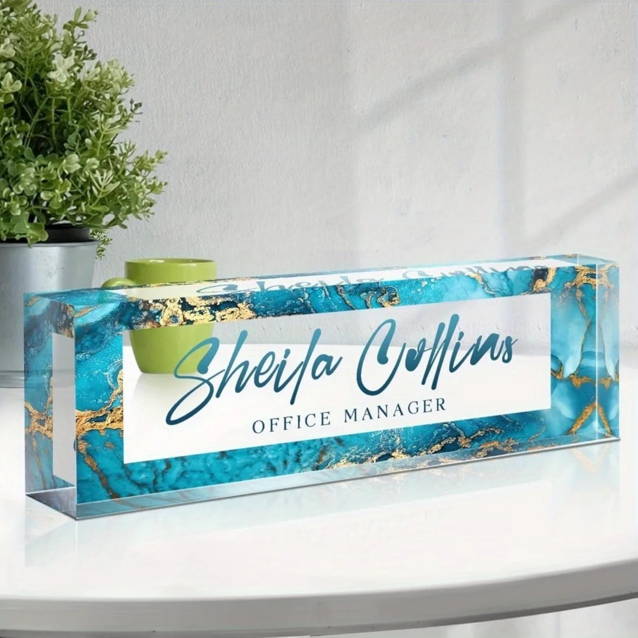 [2Dフラット] 面白いカスタムアクリル製デスクネームプレー - Desk Name Plate のレビューと価格