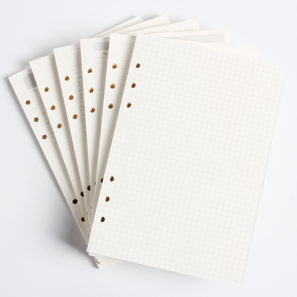 古典的な6穴バインダーノートブック内紙コア/補充インナー論文 - Notebook Dotted A5 のレビューと価格