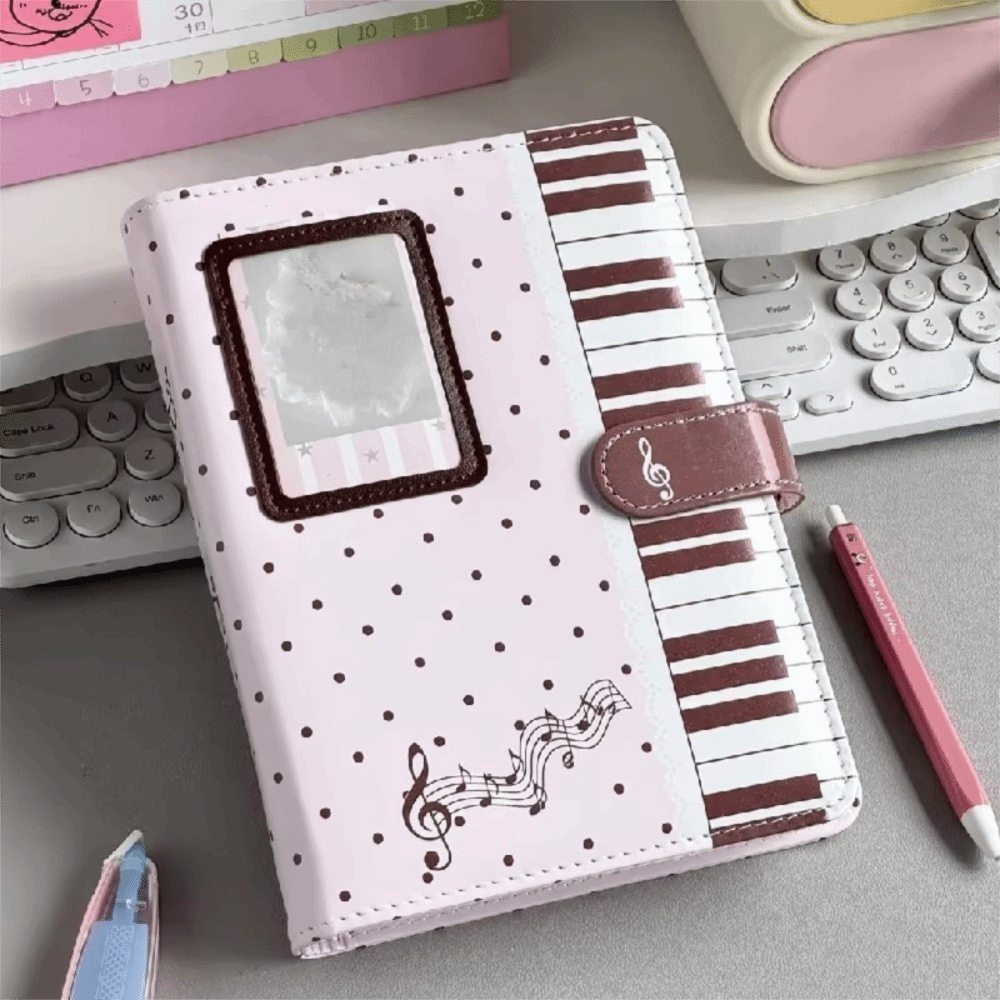 ポルカドット柄ピアノバインダーノート PUレザー A5 フォ - Notebook Dotted A5 のレビューと価格