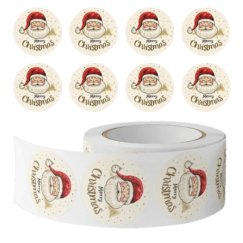 500枚/ロール クリスマスサンタクロースステッカー メリー - Sticker Label Roll のレビューと価格