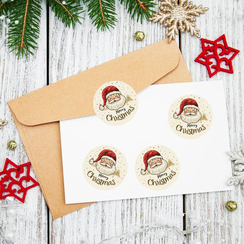 500枚/ロール クリスマスサンタクロースステッカー メリー - Sticker Label Roll のレビューと価格