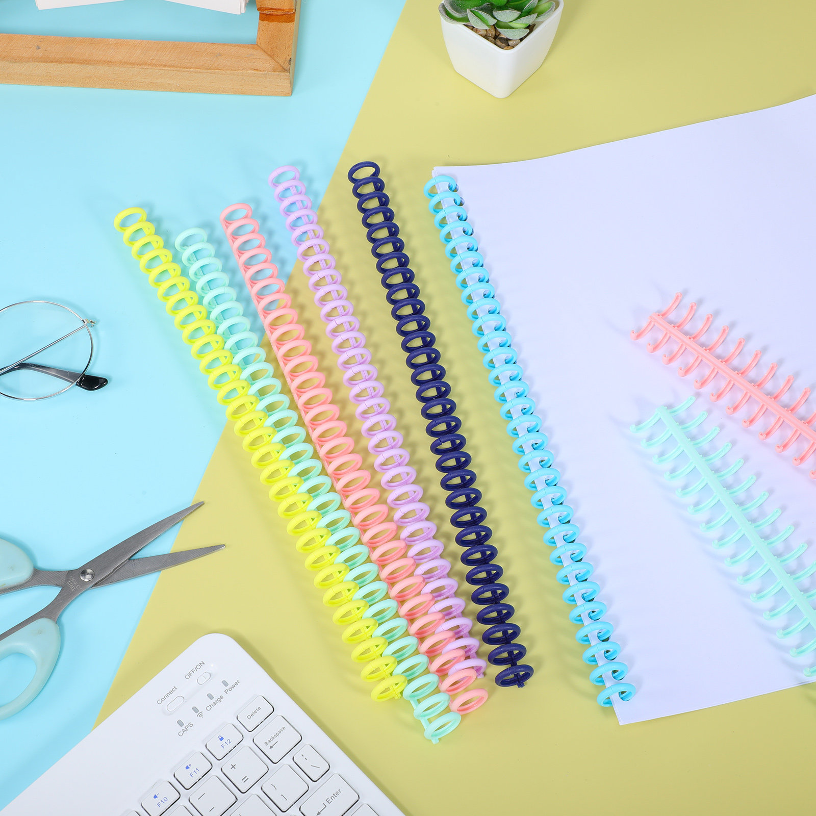 12個入り、柔軟性のあるプラスチック製のバインディングリング - Binding Comb Plastic のレビューと価格